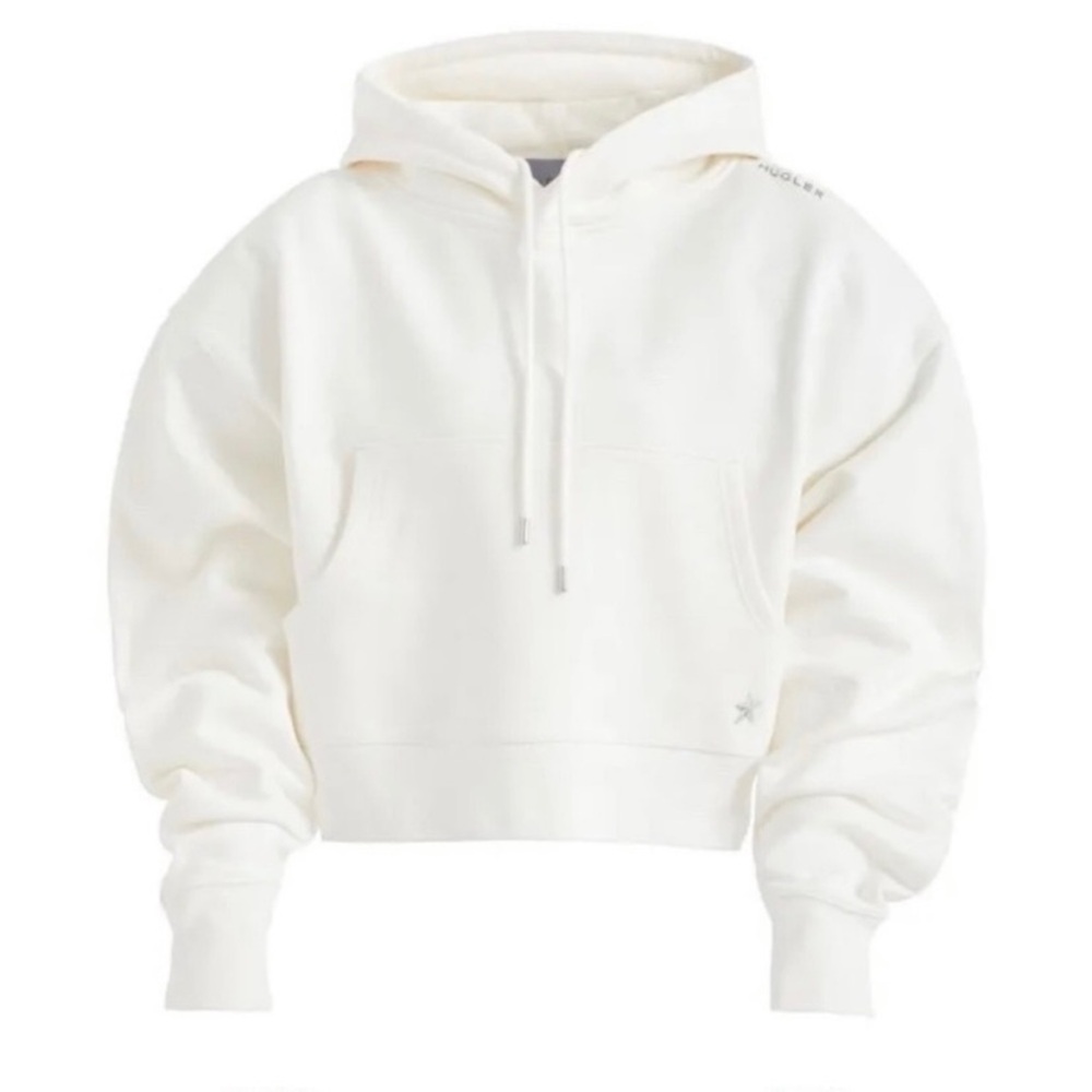 Mugler x H&M batwing sleeved white hoodie. Size Small